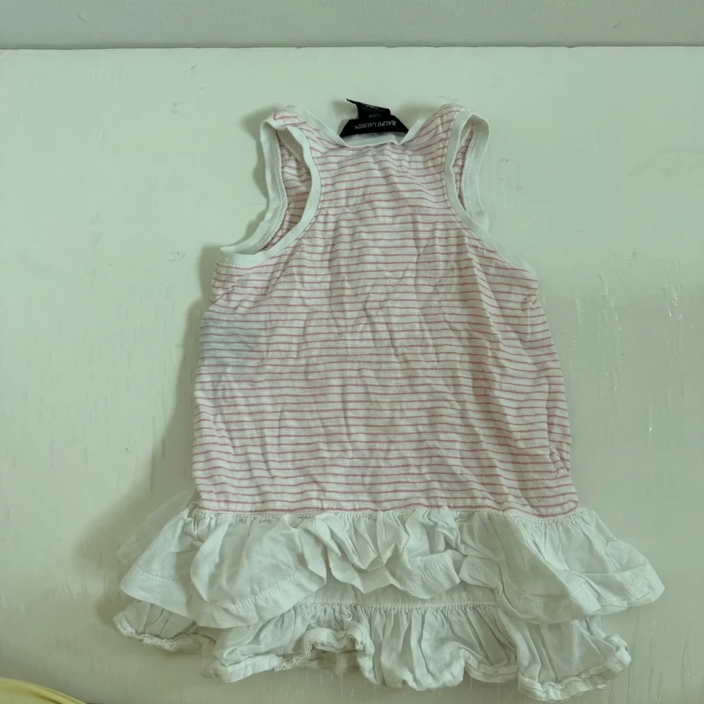 Ralph Lauren Striped Sleeveless Baby Girl Dress Size 24 Months